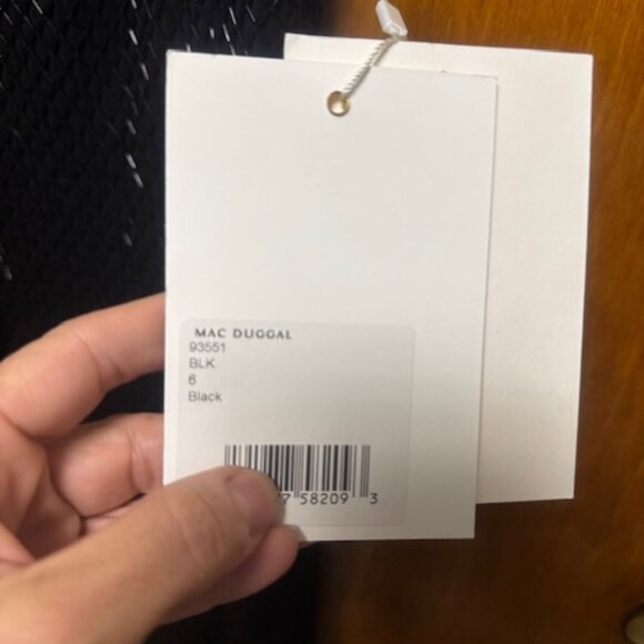 Black Mac Duggal evening gown, size 6 - Picture 2 of 5